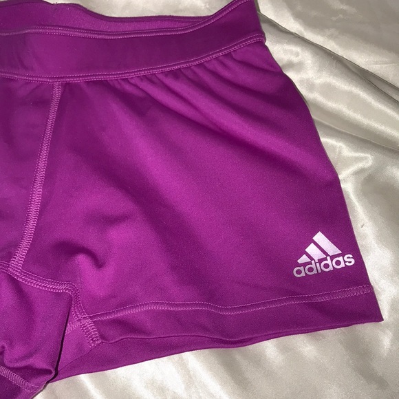 Adidas Neon Purple Spandex Volleyball Shorts - Picture 2 of 5